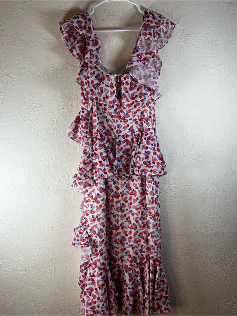 Amur Dylan Ruffle Midi Dress in White - Picture 9 of 13